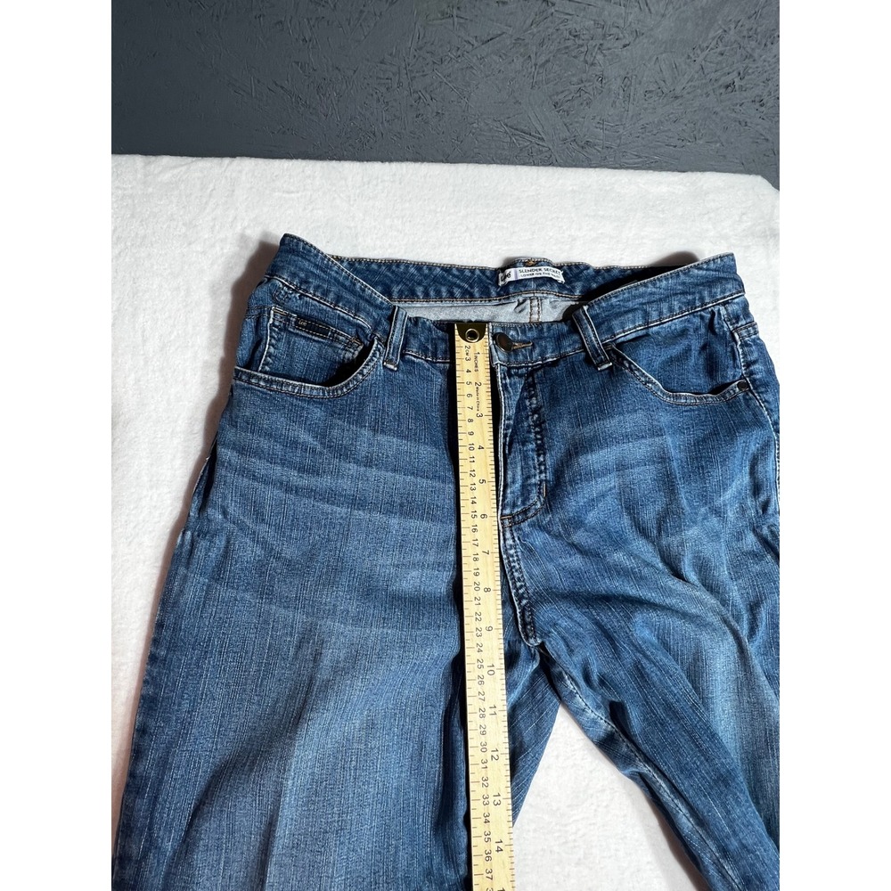 Lee Slender Secret Lower on the Waist Bootcut Jeans Blue Medium Wash Women 16 - Picture 5 of 7